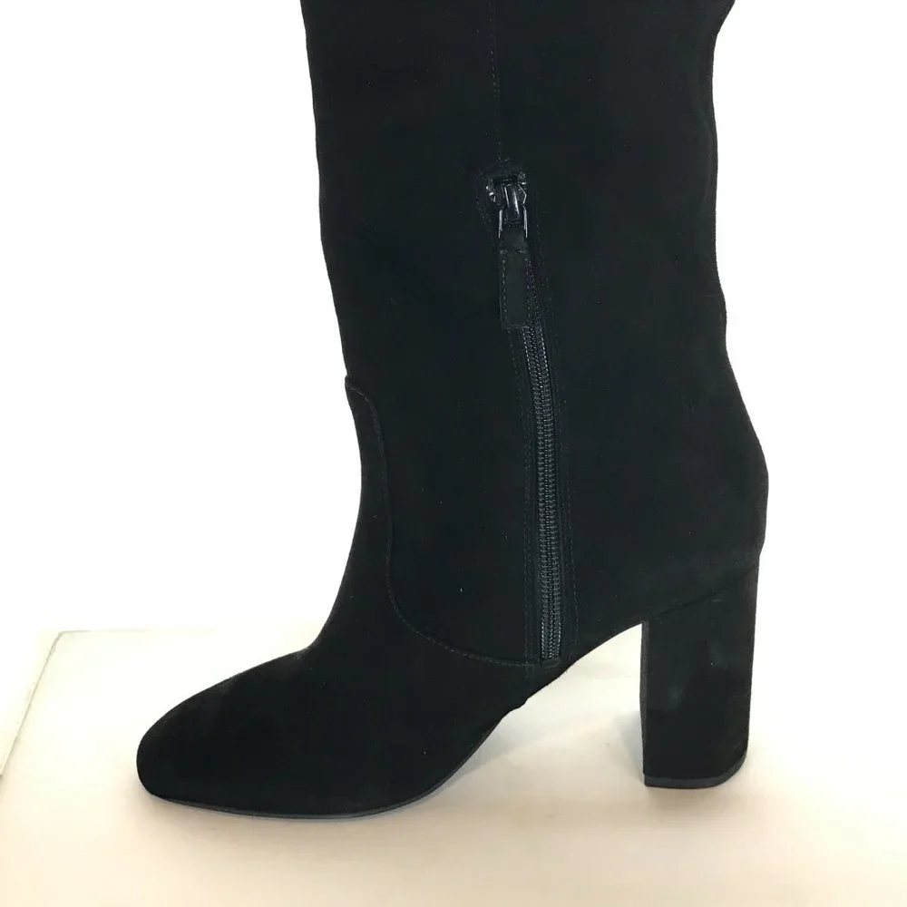 NWT Size 7.5 Cole Haan Black Tess Suede Cuff Boot
